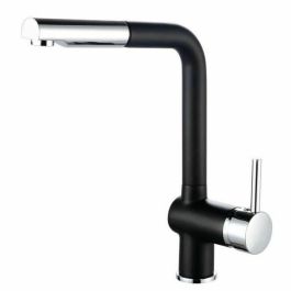 Grifo de cocina mezclador ROUSSEAU Matsouko - Con ducha de mano - Cromo gris y negro Precio: 82.49999978. SKU: B14L4FSB84
