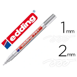 Edding Marcador Permanente Tinta Opaca 751 Blanco Set de 10 (Set de 10) Precio: 29.49999965. SKU: S8421342