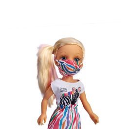 Famosa Muñeca Nancy Un Día Con Mascarilla Arcoiris 7/17194 Estampado Cebra Multicolor
