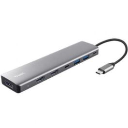Trust 25661 Docking USB Tipo-C Dalyx 7 en 1 – 2xUSB, 2xHDMI 4K, DisplayPort, USB-C PD 100W – Gris para Triple Monitor Precio: 49.50000011. SKU: B162KF8NC7