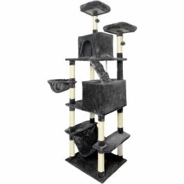 TAYLOR AL105 Rascador para Gatos - 60 x 50 x 206 cm - Gris oscuro - 2 Plataformas, 1 Percha, 2 Cabinas, 1 Hamaca TAYLOR AL105 Rascador para Gatos - 60 x 50 x 206 cm - Gris oscuro - 2 Plataformas, 1 Percha, 2 Cabinas, 1 Hamaca