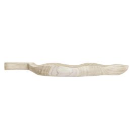 DKD Home Decor Centro Mesa Tropical de Paulownia Marrón Claro con Forma de Hoja 28x5x56 cm