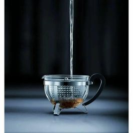 Bodum Chambord Tetera con Filtro Acrílico Tipo Cesta para Infusión Perfecta de Té y Tisanas 1.3L Vidrio Plástico Negro