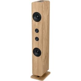 Thomson THO3499550389326 Torre de Sonido Bluetooth 120W, Óptico, USB, Ecualizador, TWS, Control Remoto, Madera/Negro