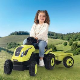 Smoby SMO3032167101303 Tractor de Pedales Farmer XL con Remolque - Verde