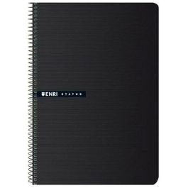 Cuaderno ENRI Status 100 Hojas A4 Negro (5 Unidades)
