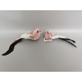 DKD Home Decor Figura Navidad Pájaro Alpina de Poliéster Rosa Negro 8x8x25 cm (2 Unidades) Precio: 4.79886. SKU: B1ERW6ZEJC