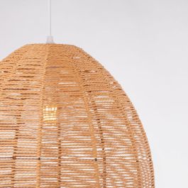 Lámpara Colgante Cuerda Natural Marilia SKD-P80012, Casquillo E27, Ideal para Salón, Comedor, Restaurante, Diseño Rústico y Cálido