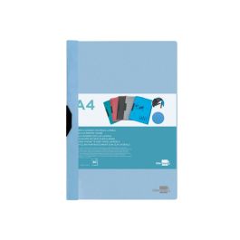 Carpeta Liderpapel Dossier Pinza Lateral Polipropileno Din A4 Celeste Opaco 30 Hojas Pinza Deslizante