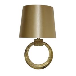 DKD Home Decor Lámpara Aplique Moderno Dorado de Aluminio con Plafón de Poliéster, para bombilla E27, 50W, 220V, Medidas 60x36x16 cm