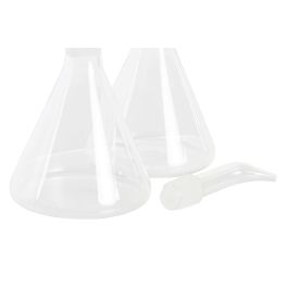 DKD Home Decor Aceitera Vinagrera Básicos Transparente Borosilicato y Metal 10x23.5x19.5cm Set 2 Piezas