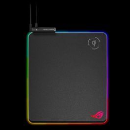 Asus ROG Balteus Qi Alfombrilla de ratón Gaming, Negro, con Carga Inalámbrica y Retroiluminación LED RGB (320x370x7.9mm)