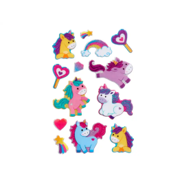 Imaginovo Pegatinas Unicornios Magic Dreams con Brillo y Relieve 190x105 mm