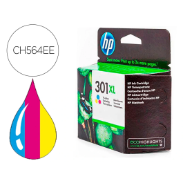 HP Tinta CH564EE NÂº 301XL Tricolor Alto Rendimiento 330 pÃ¡ginas para HP DeskJet, ENVY, OfficeJet Precio: 49.50000011. SKU: S5600473