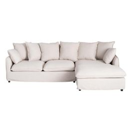 Sofá Chaise Longue Beige Dm-Tejido Salón 252 X 158 X 84 cm
