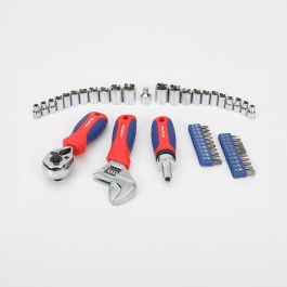 Workpro Conjunto de herramientas cortas de 46 piezas con estuche