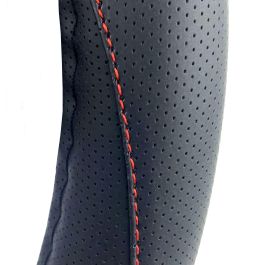 Momo MOMLSWC010BR Funda Volante Elegante Universal Negro y Rojo 38-39 cm