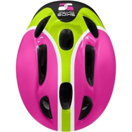 Stamp Combo Casco, Rodilleras y Coderas para Ciclismo, Patinaje, Scooter y Skate, Ajustable 52-56cm - Rosa