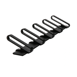 Liderpapel Perchero de Pared Metálico Negro 5 Colgadores 430x88x55 mm