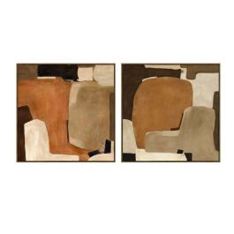 Cuadro Home ESPRIT Marrón Beige Abstracto Urbano 100 x 4 x 100 cm (2 Unidades) Precio: 172.49999943. SKU: B1D2BBYA49
