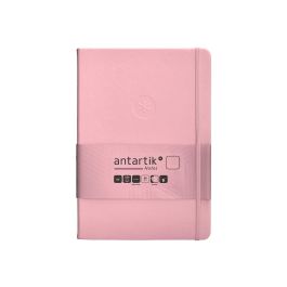 Cuaderno Con Gomilla Antartik Notes Tapa Dura A5 Hojas Lisas Rosa Pastel 100 Hojas 80 gr Fsc