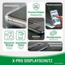 4smarts Protector de Pantalla X-Pro Clear para iPhone 16e. 14. 13 / 13 Pro de Vidrio Templado