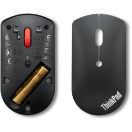 Lenovo ThinkPad Bluetooth Silent Mouse, Inalámbrico, Silencioso, 2400 DPI Ajustable, Bluetooth 5.0, Multi-Dispositivo, Sensor Óptico, Negro