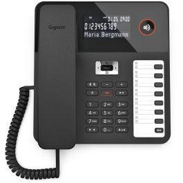 Gigaset DESK 800A - Teléfono Fijo con Cable, Negro