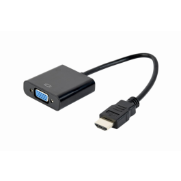 Gembird A-HDMI-VGA-04 Convertidor de Vídeo Compacto HDMI a VGA (D-Sub) Digital a Analógico Full HD 1080p, 0.15m Negro Precio: 9.78999989. SKU: S5600876