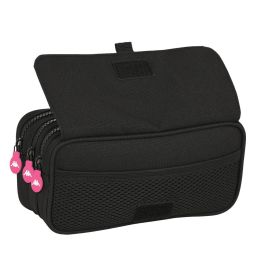 Portatodo Triple Kappa Black and pink Negro (21,5 x 10 x 8 cm)