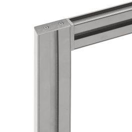 Emuca Kit de estructura modular Zero con herrajes para el montaje de fijación a pared, Aluminio y Zamak, Pintado color gris piedra