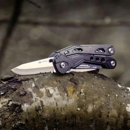 True Handy one Multiherramienta 18 en 1 de Bolsillo con Navaja de Acero Inoxidable y Aluminio con Accesorios Incluidos