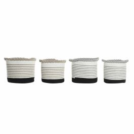 Cesta Boho DKD Home Decor Blanco Gris 30 x 30 x 30 cm Set de 2 (2 Unidades) Precio: 70.9907. SKU: S3018579