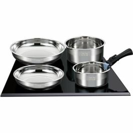 Arthur Martin AM5538 Batería de Cocina Acero Inoxidable 8 Piezas: 3 Sartenes (20-26cm), 3 Cacerolas (16-20cm), 2 Asas - Compatible Inducción