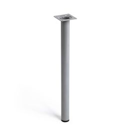 Rei Pata cilíndrica de acero cromo mate 2-401g.400.38, Ø3x40cm, estilo moderno, máximo 150kg