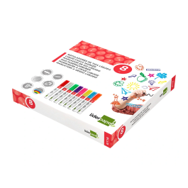 Liderpapel Rotulador Tiza Líquida Punta Redonda Trazo 6 mm Caja 8 Unidades Colores Surtidos
