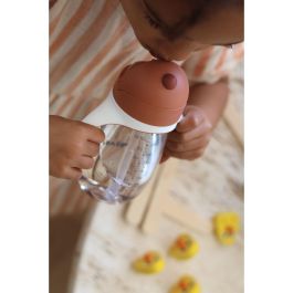 Beaba Taza con Pajita BEA1728518874204 300 ml Terracota