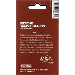 Dunlop Púas Signature Evh 5150 - Pack 6 Unidades - 60 Mm