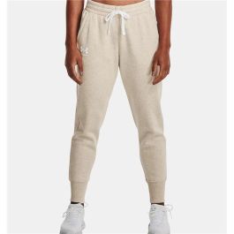 Pantalón Largo Deportivo Under Armour Rival Fleece Joggers Blanco Natural Mujer