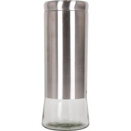 Quttin Tarro de Vidrio y Acero 2200 ml - Medidas 11.5 x 11.5 x 29 cm (12 Unidades)