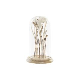 DKD Home Decor Florero Decorativo Cottage con Espigas de Flor Seca y Cristal Marrón, 26 cm Alto (15x15 cm Base) Precio: 16.07364. SKU: S3029896