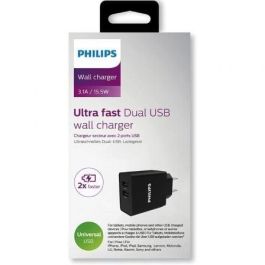 Cargador de Pared Philips DLP2610/12 15 W Negro (1 unidad) Cargador de Pared Philips DLP2610/12 15 W Negro (1 unidad)