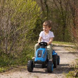 Smoby Tractor a pedales Farmer XL con remolque azul 142x44x54 cm