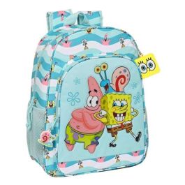 Mochila Escolar Spongebob Stay positive Azul Blanco (33 x 42 x 14 cm) Precio: 22.49999961. SKU: S4306509
