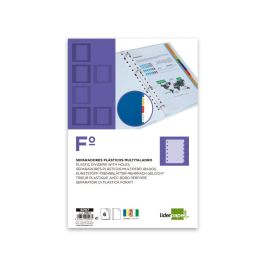 Separador Liderpapel Plastico Juego De 6 Separadores Folio 16 Taladros 10 unidades