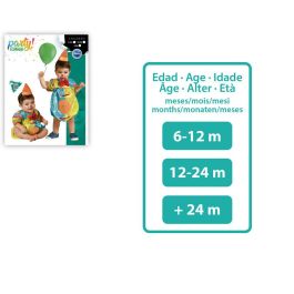 Disfraz Payaso Circo Bebé Unisex Multicolor Mono Con Pajarita 6-12 Meses