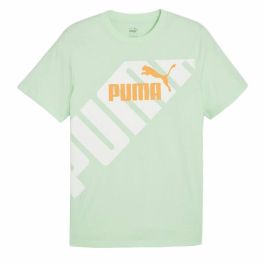 Camiseta de Manga Corta Hombre Puma POWER Graphic Cian