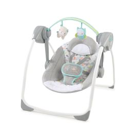 Ingenuity Compact Swing Comfort 2 Go Bosque Fantasioso, 6 Velocidades, 8 Melodías, Arnés 5 Puntos, Temporizador y Arco Actividad