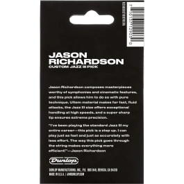 Dunlop Pack 6 Púas Signature Jason Richardson Custom Jazz Iii