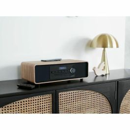 Thomson THO1722424747487 Microsistema Bluetooth Madera/Negro Radio FM/DAB+/CD/MP3/USB/Inducción 75W Pantalla LCD Mando a distancia